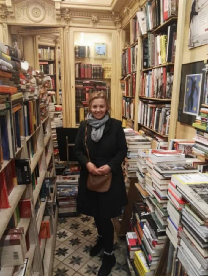 Sheila Forsey at a Bookshop